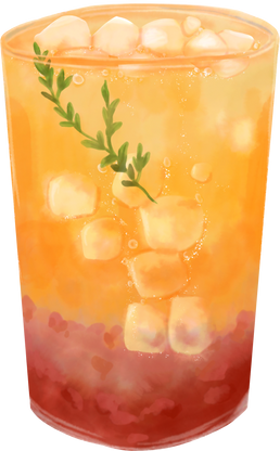 Orange strawberry soda