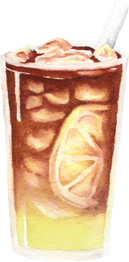 Watercolor Lemon Coffee