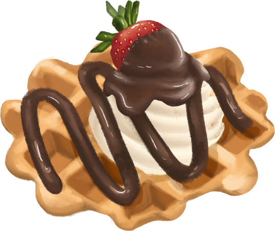 strawberry waffle